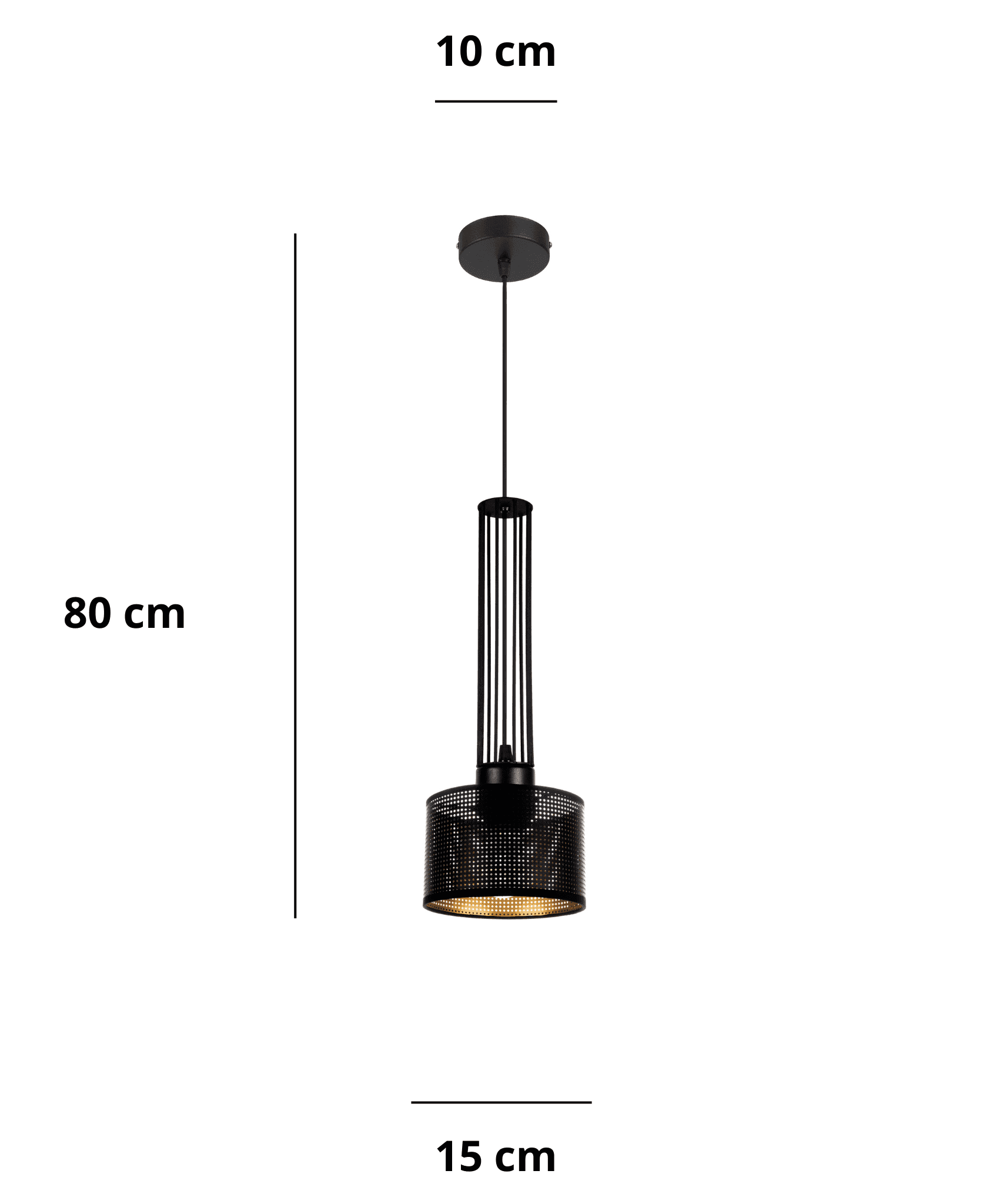 Schemat wymiarów montażu karnisze - widok 2