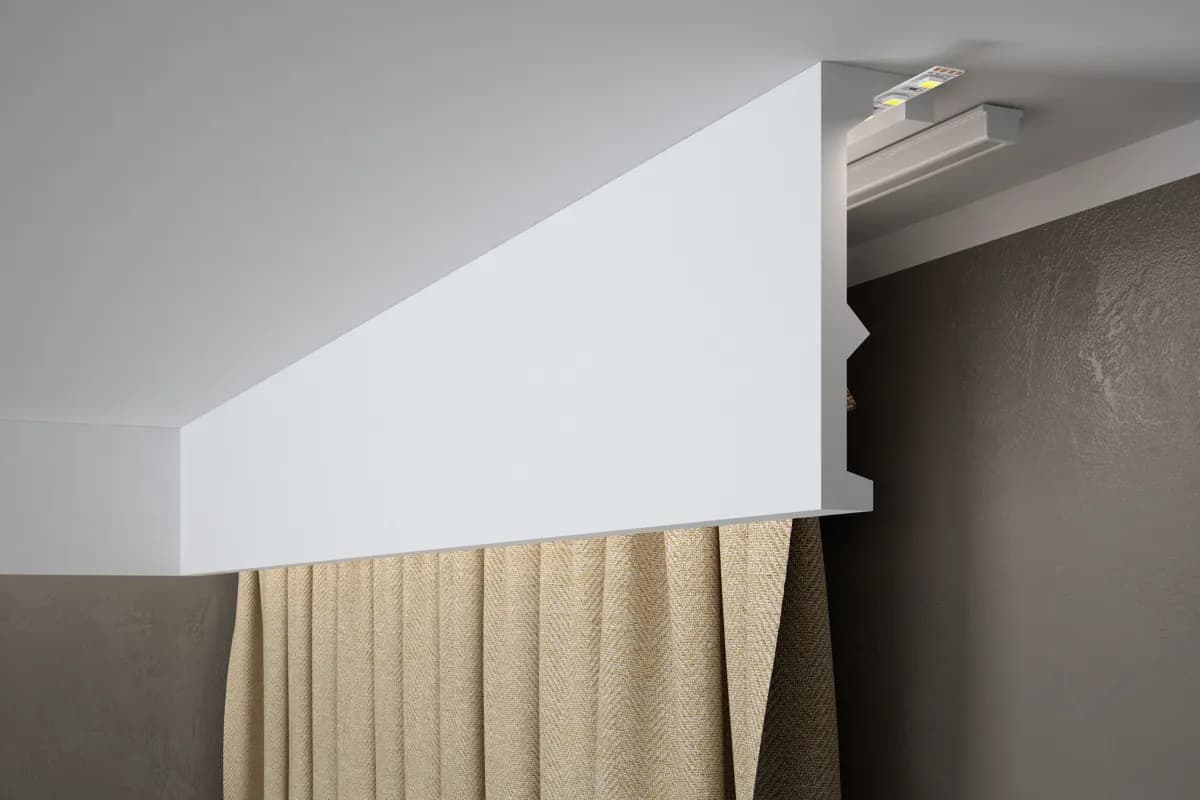 Premium maskownica karnisza QL056 Elite z kolekcji Elite z podświetleniem LED