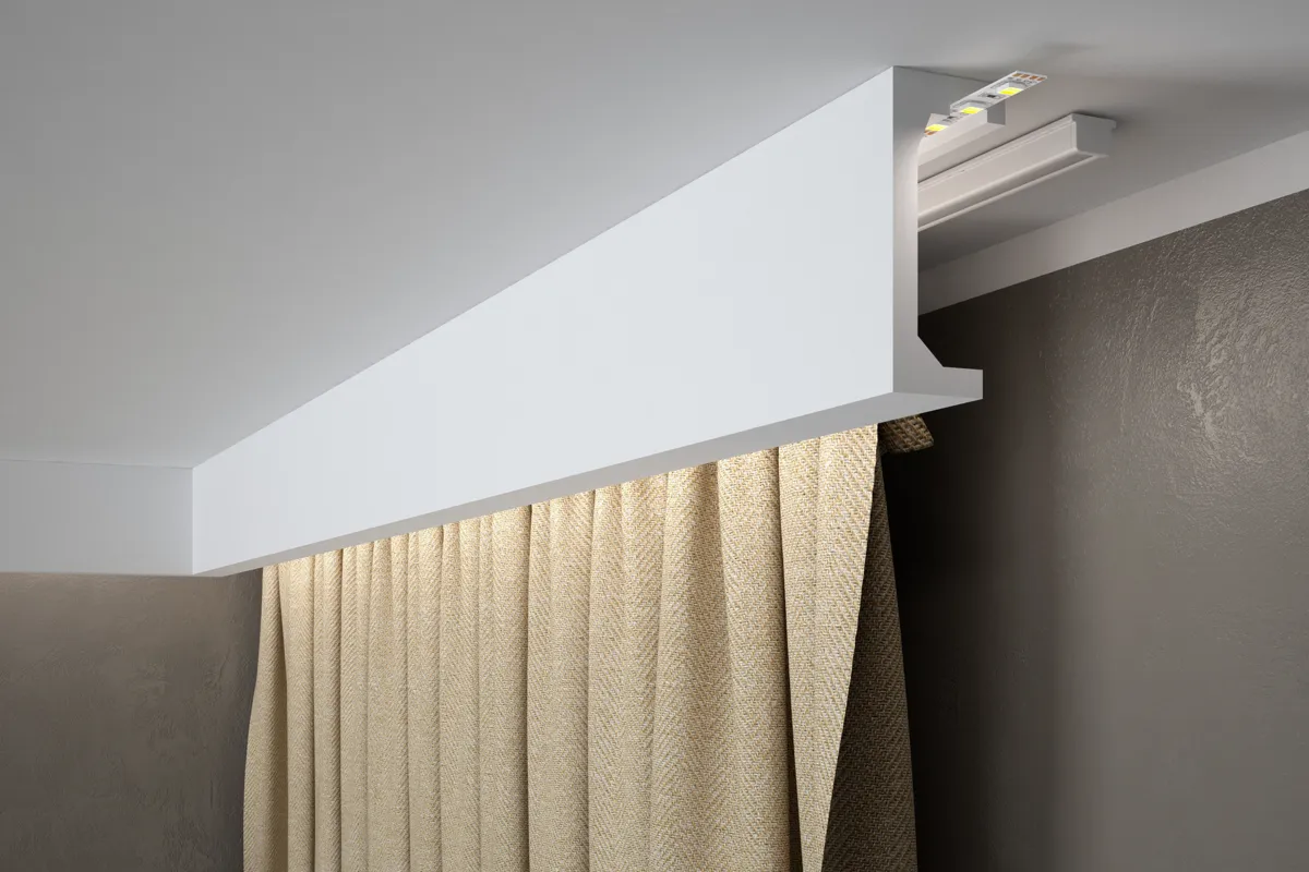 Szeroka maskownica karnisza QL046 do szerokich szyn karniszowych