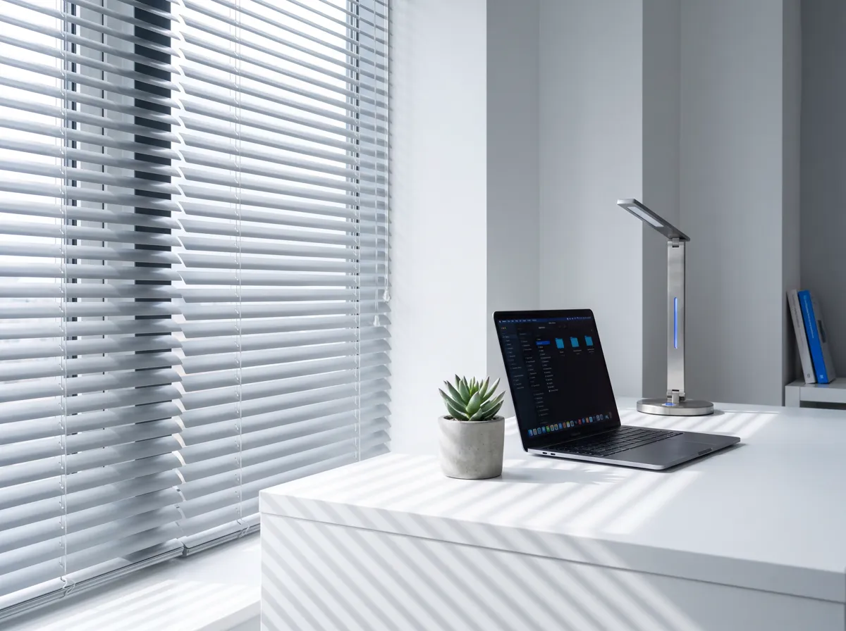 Żaluzje aluminiowe 25mm — silver matte anodowane, Łódź